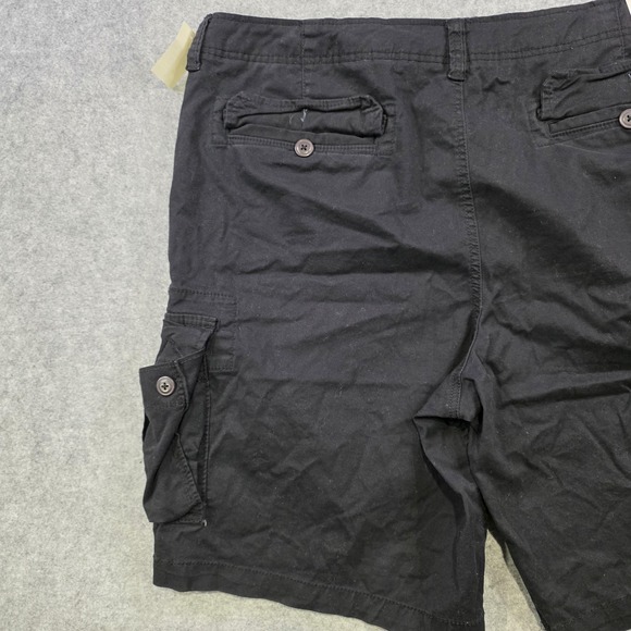 Aeropostale Shorts Mens 38 Black Cargo Stretch Cotton Casual Utility Pockets - Picture 14 of 16